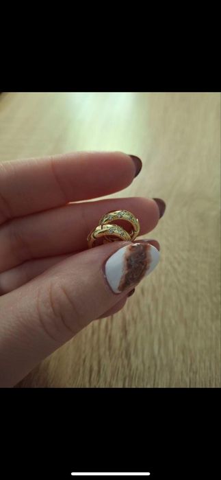 Cercei fetite si dama14 k gold superbi plata cont