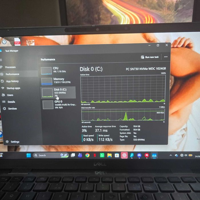 Laptop Dell Latitude 7420, i7 11th gen, 32GB Ram, 1TB SSD