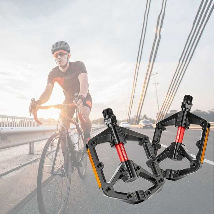 Леки алуминиеви педали за велосипед PROMEND M24N, Двоен DU лагер, Пин