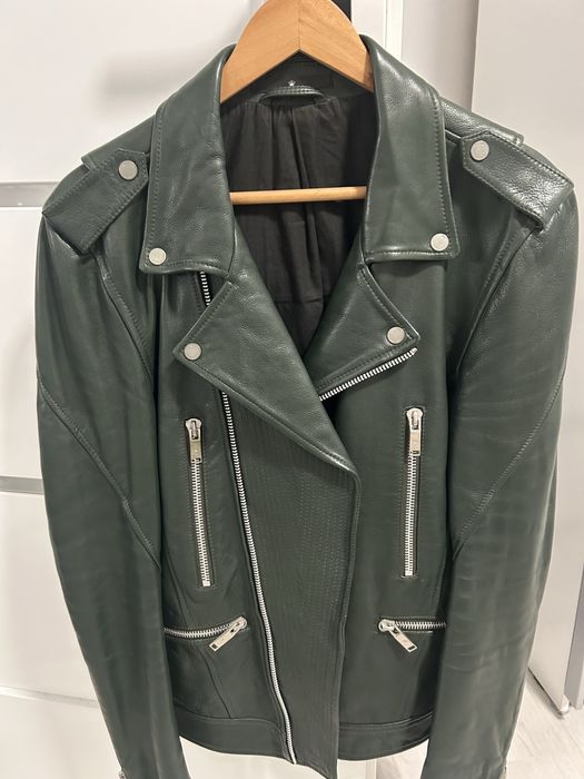 Geaca de piele verde JUNK de LUXE