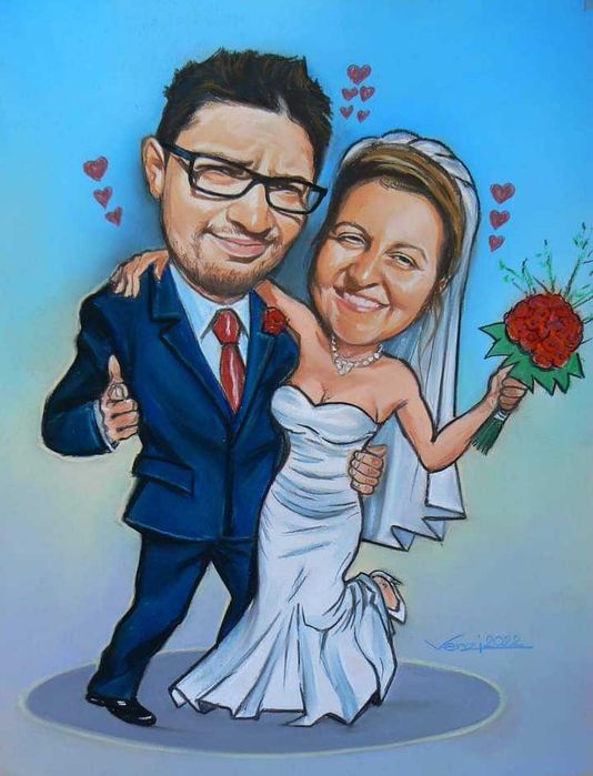 Ръчно рисувани карикатури по снимка