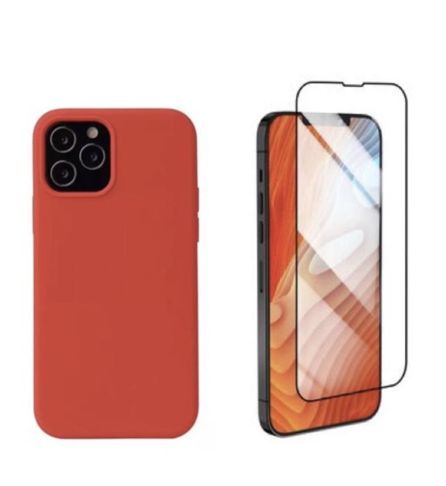 Husa Dust Inside Fin+Folie Sticla Curbata Iphone 13/14/15/PRO/MAX/MINI