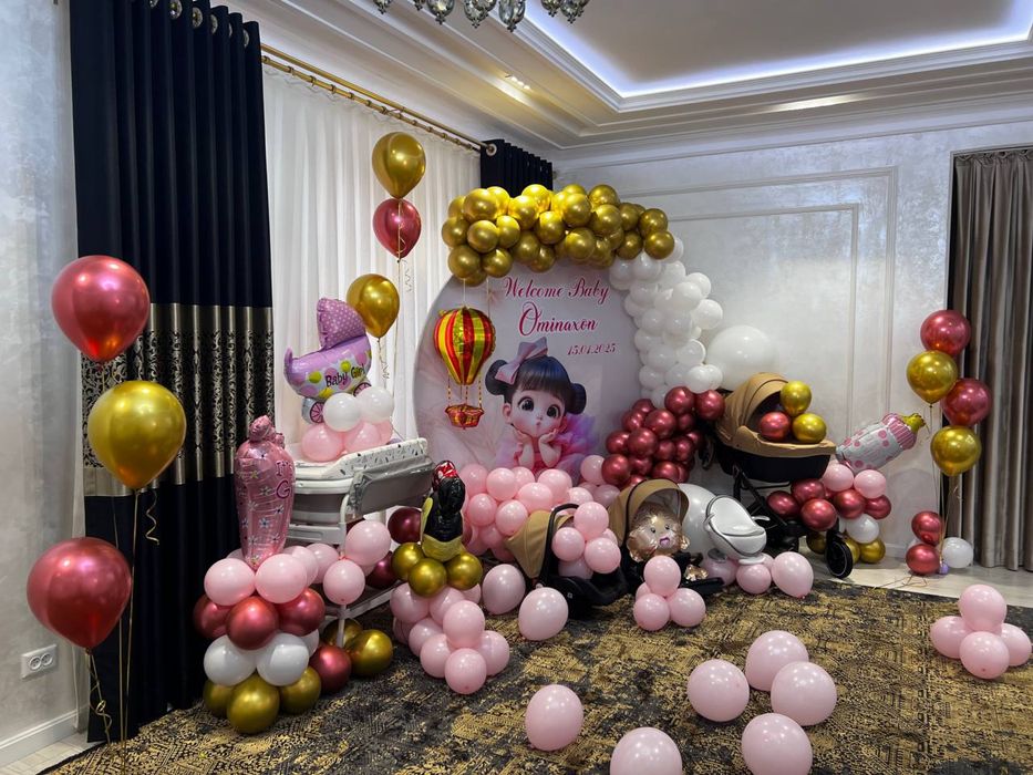 Tugʻilgan kuningiz raddom afarmileniya sharli bezaklar