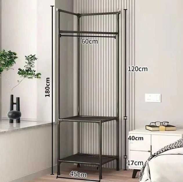 Угловая вешалка в прихожую с подставкой для обуви