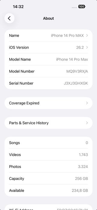 Apple iPhone 14 Pro MAX 256GB silver/argintiu