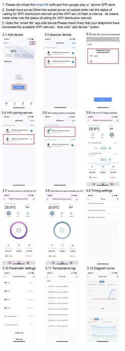 WIFI термостат за DIN шина (40A!)