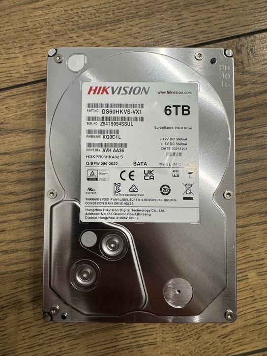 Жесткий диск Hikvision DS60HKVS-VX1 6000 Gb