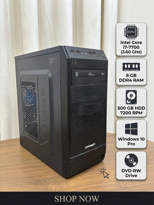 Мощный системный блок ПК Intel Core i7-7700 (до 4.20 GHz) / 8GB DDR4