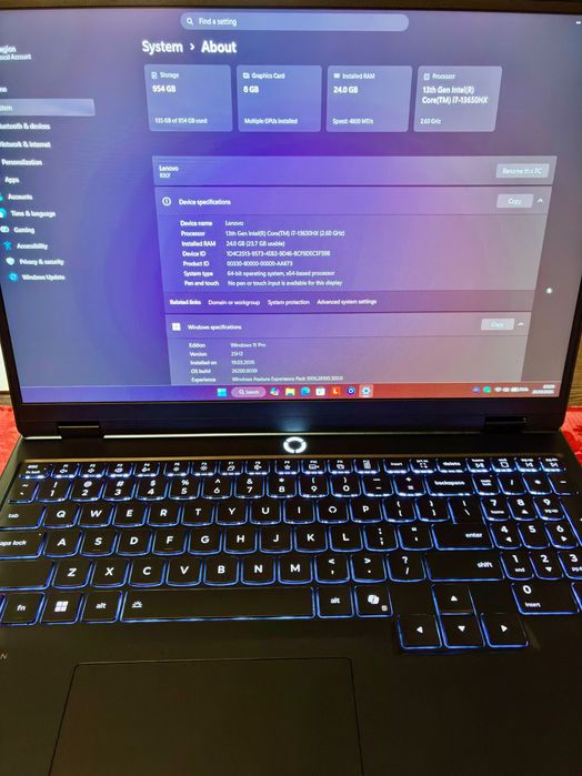 Lenovo Legion 5 Pro Gaming i7 13650HX RTX 5050 8g 140W Garanti 29 luni