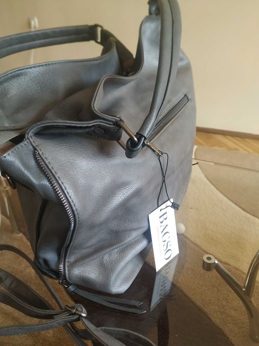 Дамска сива чанта