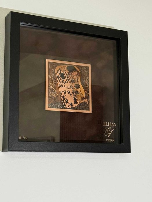 Tablou de Lux "Sarutul" Gustav Klimt- cupru gravat