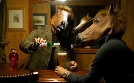 Masca cap de Cal, Halloween, Craciun, An nou,  Petreceri