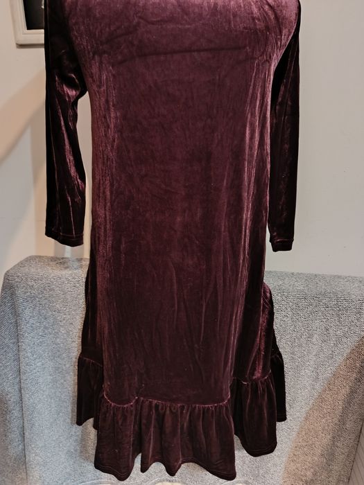 Rochie eleganta boema romantica din catifea Stradivarius mărimea S 36