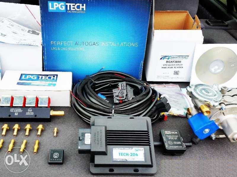 Нов! ГАЗОВ ИНЖЕКЦИОН 4цил. LPG TECH преден кит gazov injekcion