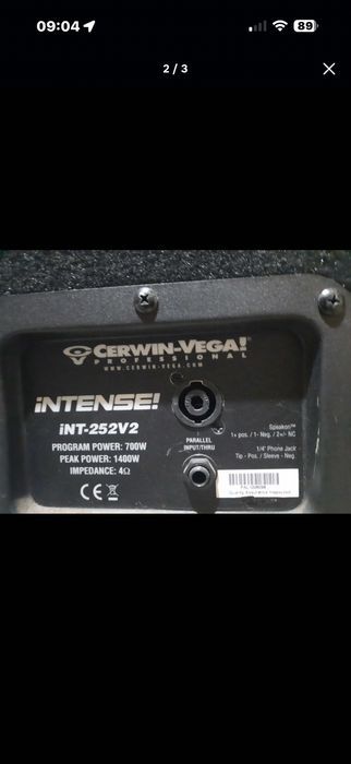 Set audio  cerwin vega intense 252v2 + cv2800