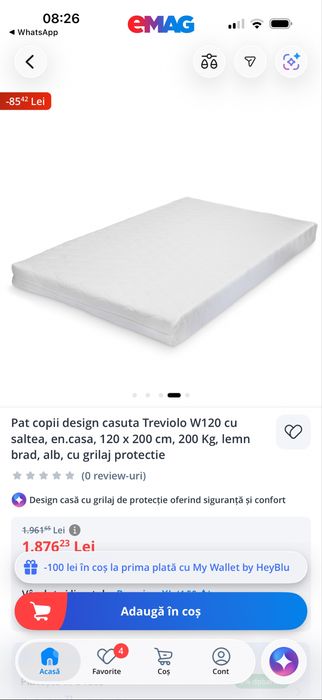 Pat copii design casuta