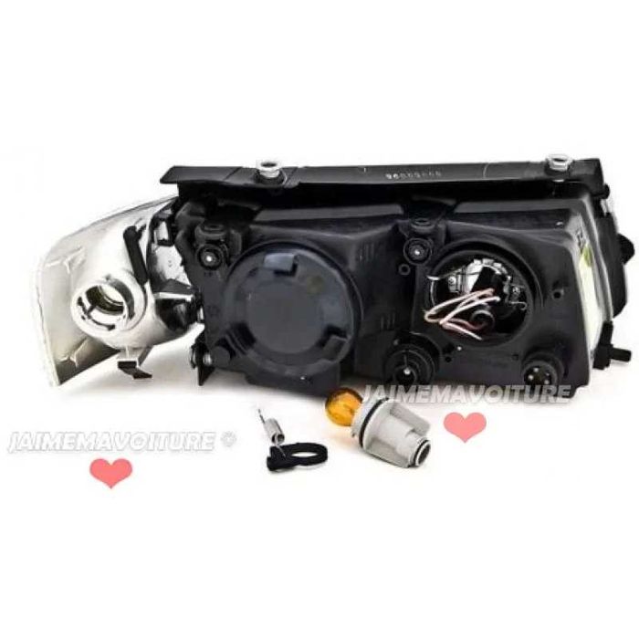 Фарове VW Пасат Б5 96-00г Ейнджъл ДЕПО Нови лупи Затъмнени b5 Passat