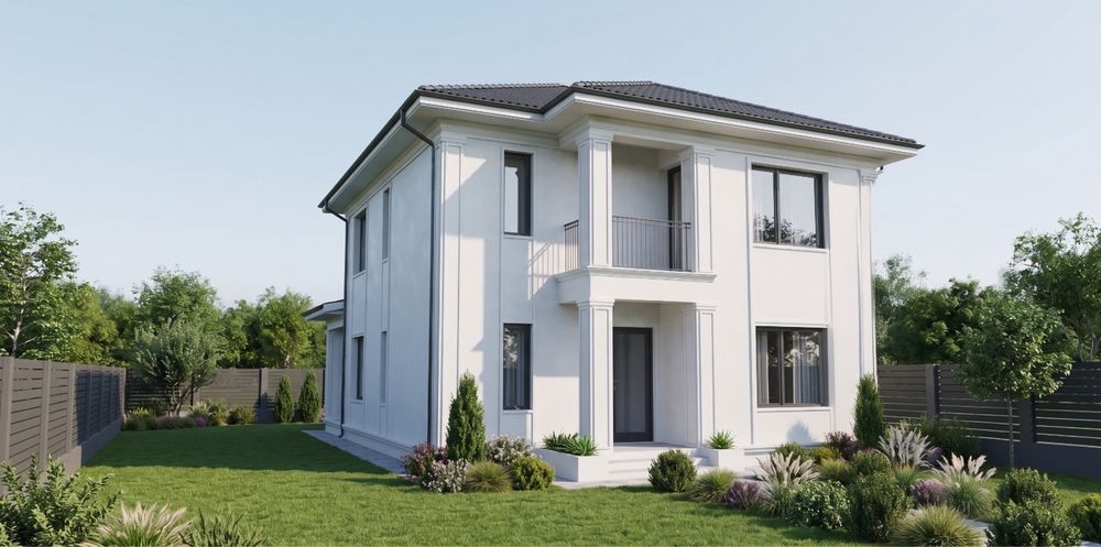 Vilă nouă P+E, 4 dormitoare, teren 400 mp, zona Căpșunărie / Damila – direct dezvoltator, finisaje premium