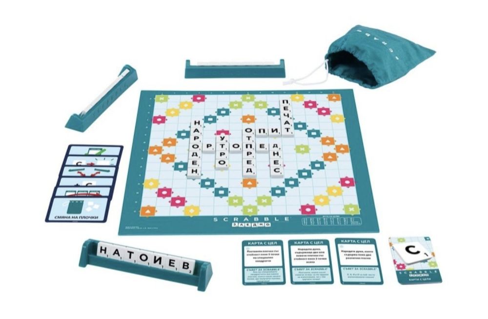 Настолна игра Скрабъл 2 в 1 - Семейна