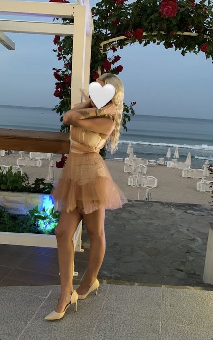 Дамска рокля с тюл