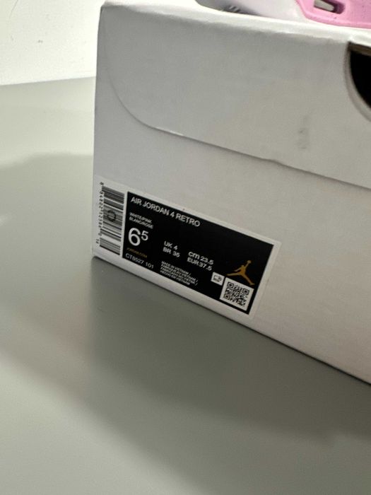 Air Jordan 4 Retro White Pink, marimea 37.5
