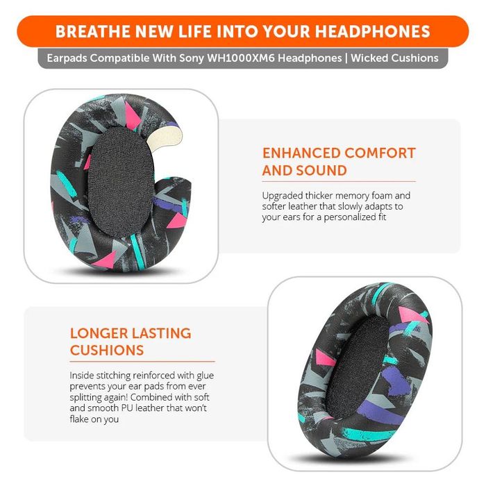 SONY XM6 sweat covers and replacement ear pads (калъфи за пот и резервни наушници)