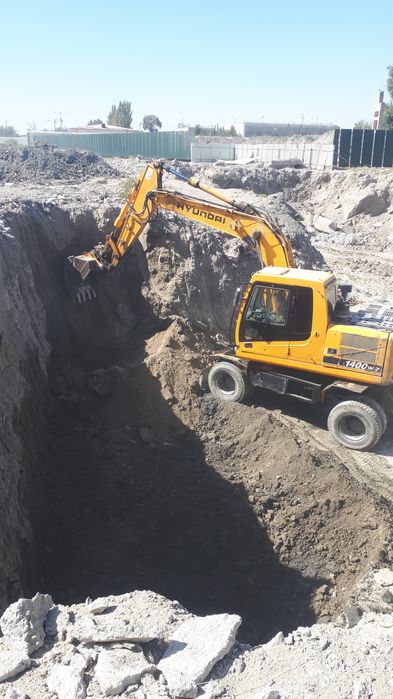 хавуз бассейн падвал катлаван казувчи юкловчи пагрузчик экскаватор хиз