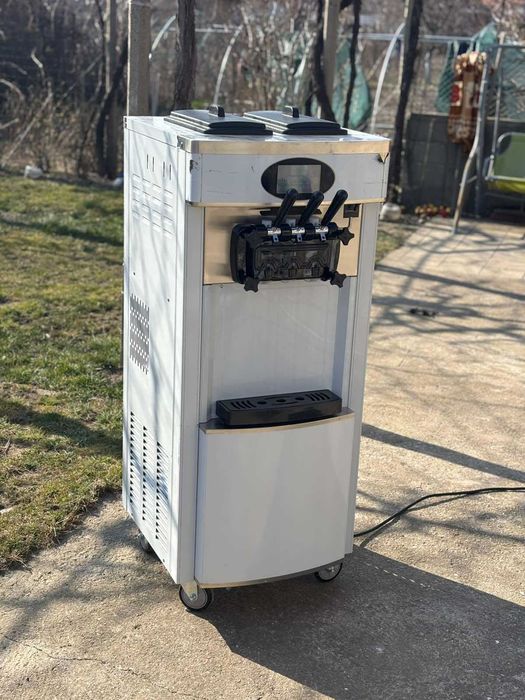 Нова профи машина за мек италиански крем сладолед 3 вкуса ГАРАНЦИЯ 2г