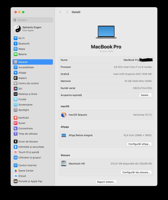 MacBook Pro A1990 2019