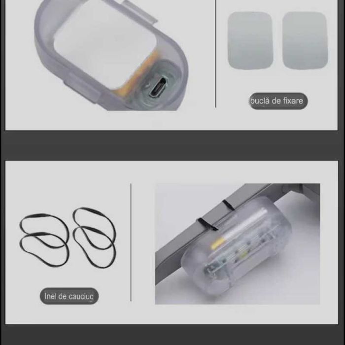 Set 2 Mini Stroboscoape LED Wireless  Acumulator și Telecomandă