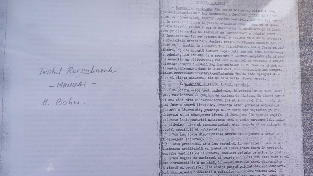 Psihologie: Manual de psihodiagnostic Rorschach și interpretare