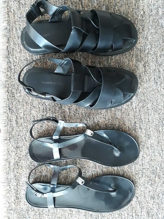 Sandale negre, roz nr 40,41