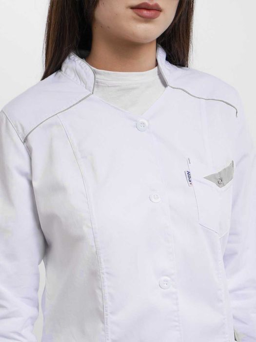 Медицинский халат "Донна" с серой добавкой