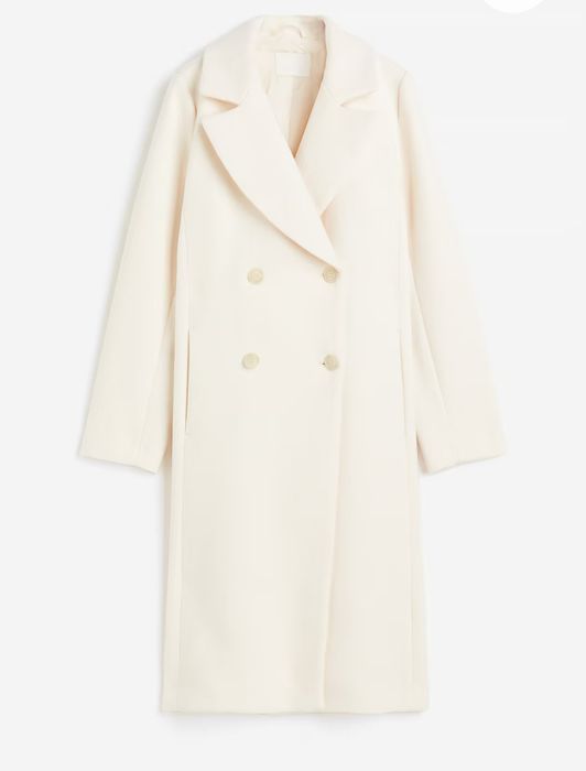 Белое пальто H&M