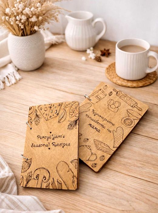 Гравирани Дъски за Рязане, Книги за Рецепти, Готварски Шпатули, Юбилей