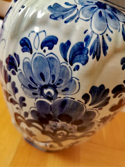 Антикварна порцеланова холандска купа урна Делф Delft