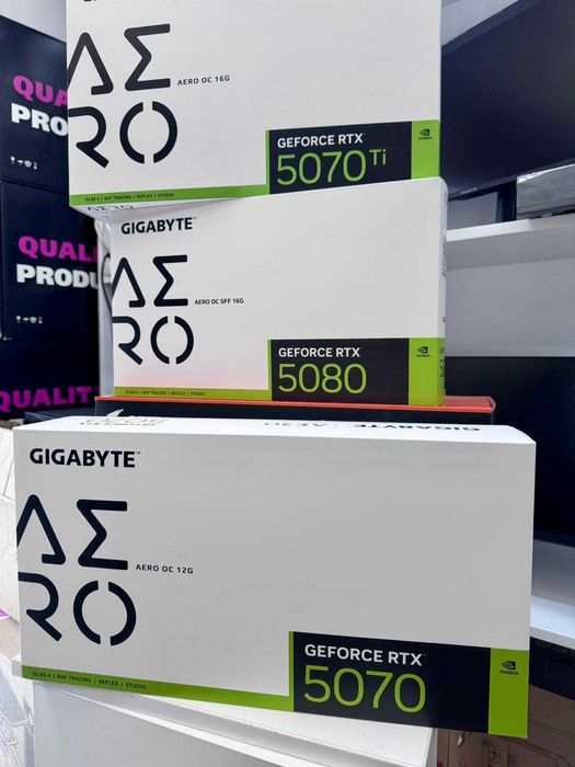 Placa Video GIGABYTE GeForce RTX 5070 AERO OC 12GB, TVA,Garantie, noua