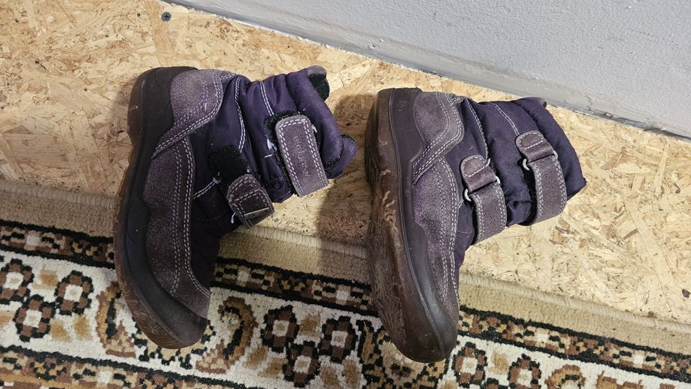 Ghete mov pentru copii, îmblănite cu lana naturala, nr 27