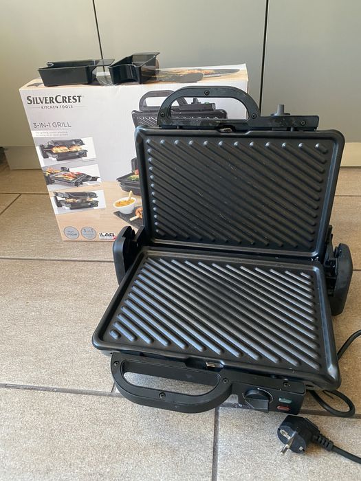 Grătar electric multifuncțional Silvercrest de 3 în 1