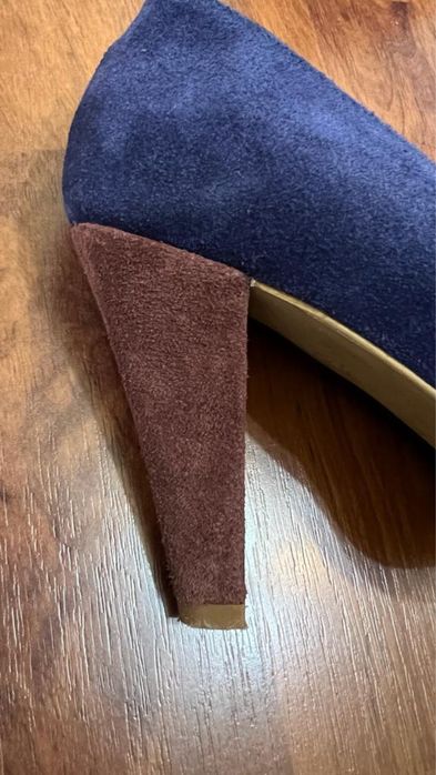 Pantofi cu toc piele intoarsa marime 36