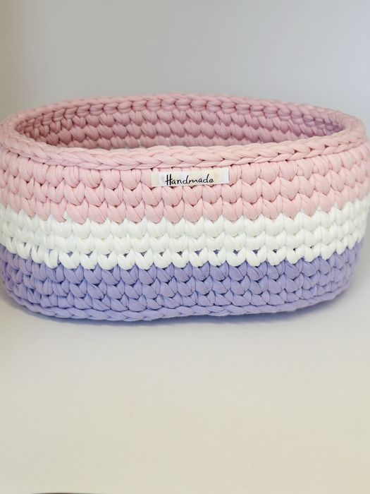 Набор вязаных корзин, ручная работа