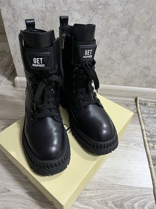 Сапоги зимние кожанные