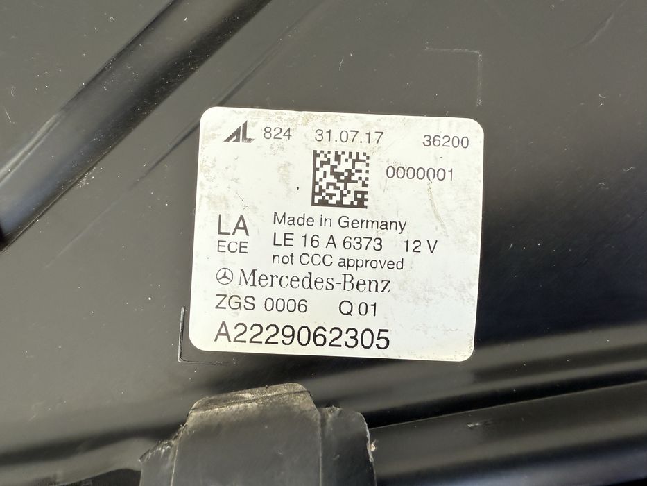 Far stanga Mercedes S Class W222 Facelift 2018+ Original Europa
