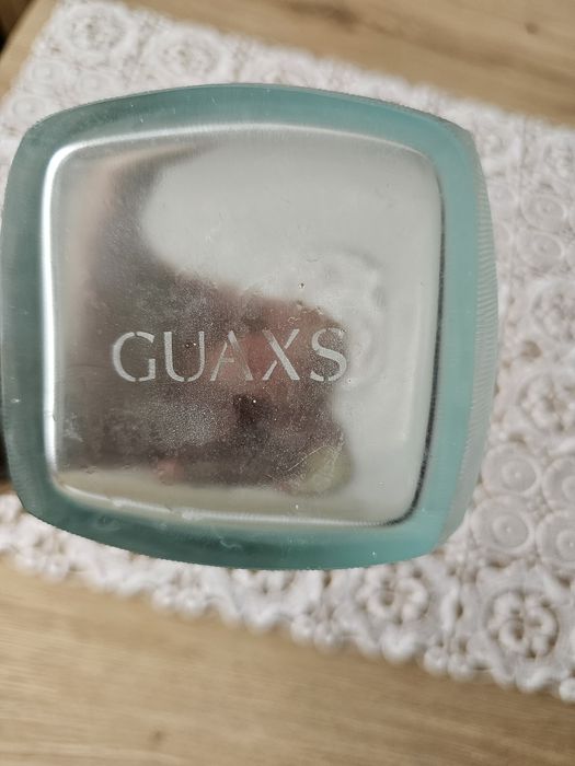 Vand vaza GUAXS originala, sticla suflata manual, model rar.