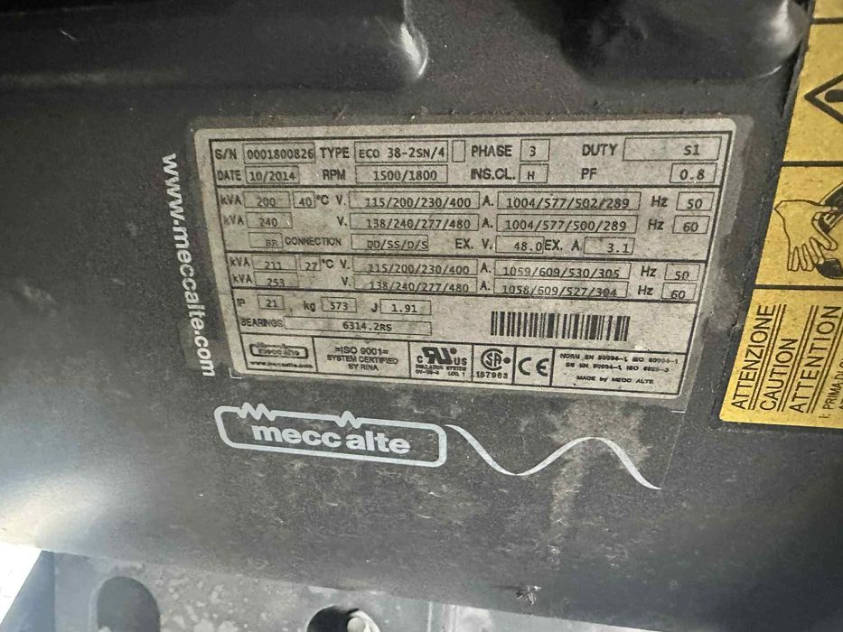 Generator Diesel Bruno GQ222F 160 kw