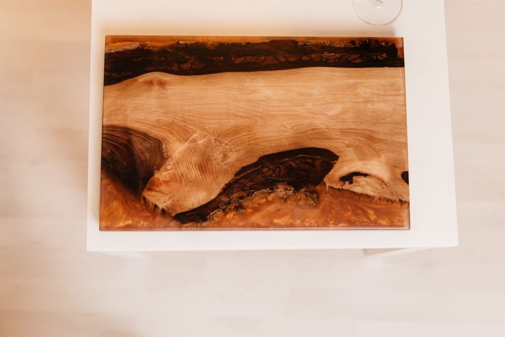 Elemente din lemn masiv și rășină epoxidica!