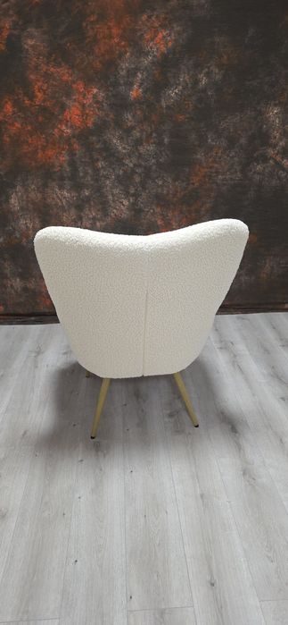 Fotoliu lână alb