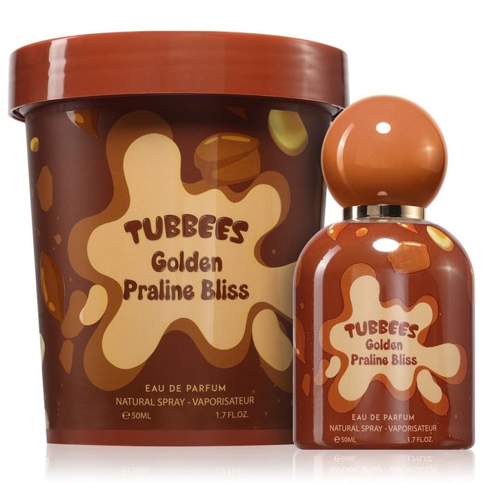 Детски парфюм Tubbees Golden Praline Bliss - С нотки на пралина, карамел и сметана, 50 мл