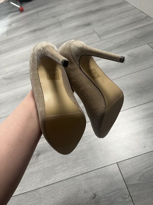 Pantofi piele intoarsa +plic cadou