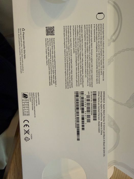 Apple Watch 10 черен ,нов